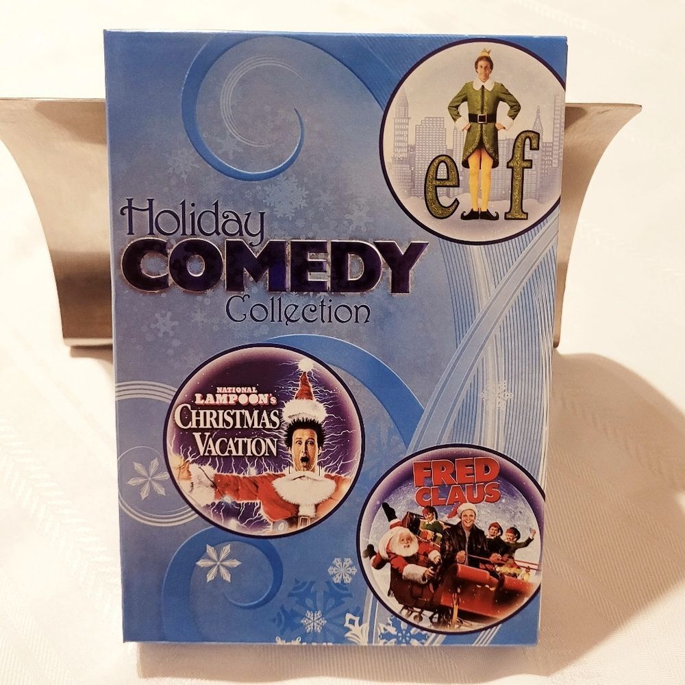 Holiday Comedy Collection DVD Set of 3 Elf Christmas Vacation Fred Claus